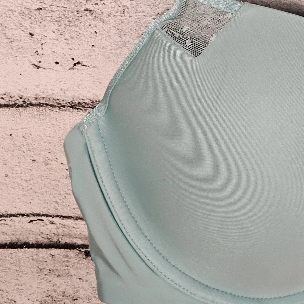Victoria’s Secret Push Up Bra 34D Teal Blue Underwire - Picture 9 of 12